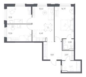 3-к квартира, вторичка, 78м2, 13/17 этаж