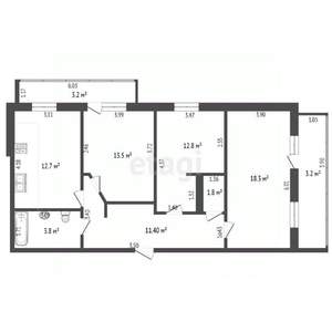 3-к квартира, вторичка, 79м2, 8/11 этаж