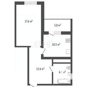 1-к квартира, вторичка, 47м2, 23/26 этаж