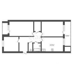 3-к квартира, вторичка, 82м2, 1/9 этаж
