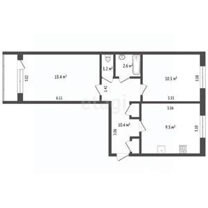 2-к квартира, вторичка, 51м2, 1/5 этаж