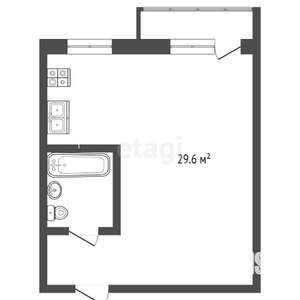 Студия квартира, вторичка, 30м2, 5/5 этаж