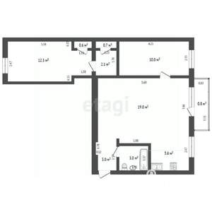 2-к квартира, вторичка, 56м2, 4/5 этаж