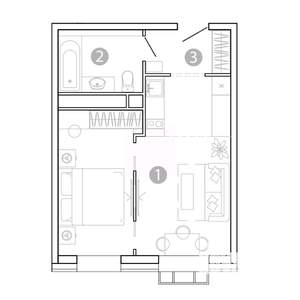 1-к квартира, вторичка, 37м2, 12/15 этаж