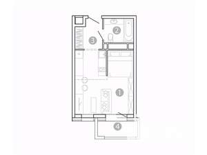 1-к квартира, вторичка, 30м2, 6/15 этаж