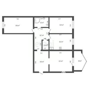 3-к квартира, вторичка, 108м2, 4/7 этаж