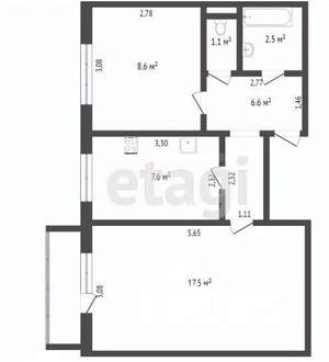 2-к квартира, вторичка, 44м2, 3/5 этаж
