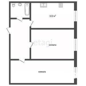 2-к квартира, вторичка, 41м2, 2/2 этаж