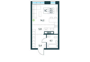 1-к квартира, вторичка, 39м2, 8/10 этаж