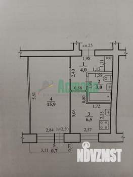 1-к квартира, вторичка, 30м2, 2/5 этаж