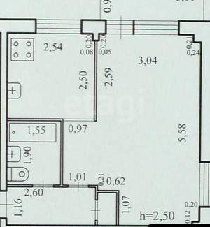 1-к квартира, вторичка, 31м2, 3/5 этаж