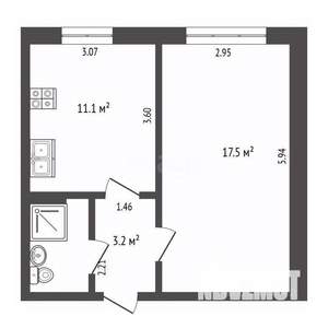 1-к квартира, вторичка, 35м2, 1/5 этаж