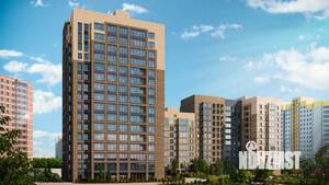 1-к квартира, строящийся дом, 45м2, 9/16 этаж
