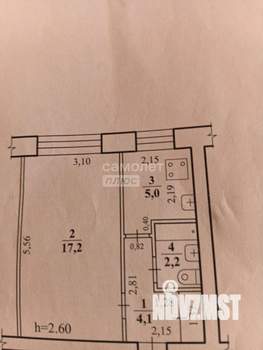 1-к квартира, вторичка, 29м2, 1/5 этаж