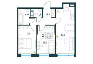 1-к квартира, вторичка, 39м2, 7/10 этаж