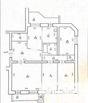 4-к квартира, вторичка, 159м2, 4/9 этаж