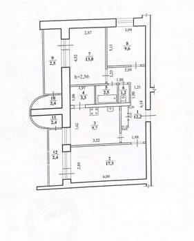 3-к квартира, вторичка, 69м2, 8/10 этаж