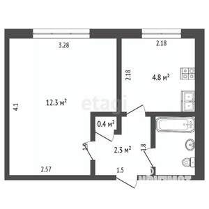 1-к квартира, вторичка, 22м2, 4/5 этаж