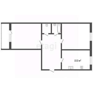 2-к квартира, вторичка, 51м2, 5/5 этаж
