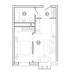 1-к квартира, вторичка, 37м2, 4/15 этаж