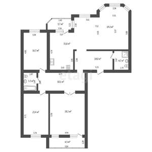 4-к квартира, вторичка, 159м2, 6/11 этаж