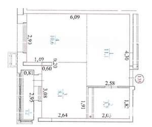 1-к квартира, вторичка, 35м2, 7/12 этаж