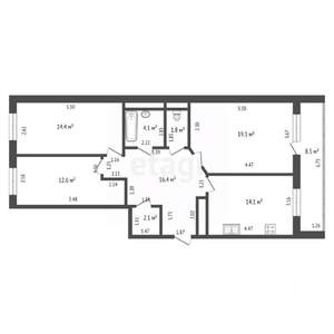 3-к квартира, вторичка, 90м2, 11/16 этаж