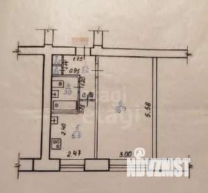 1-к квартира, вторичка, 30м2, 1/5 этаж