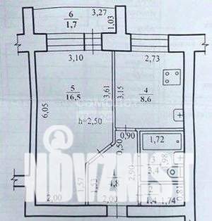 1-к квартира, вторичка, 36м2, 2/5 этаж