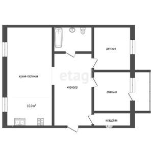 3-к квартира, вторичка, 60м2, 4/5 этаж
