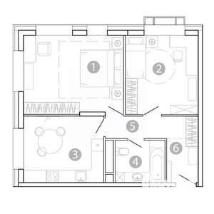 2-к квартира, вторичка, 59м2, 7/15 этаж