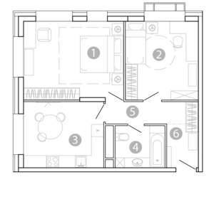 2-к квартира, вторичка, 59м2, 2/15 этаж