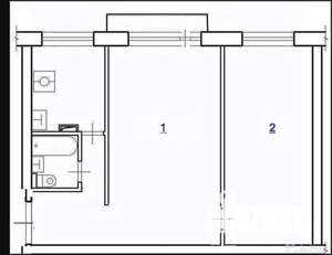 2-к квартира, вторичка, 52м2, 5/5 этаж