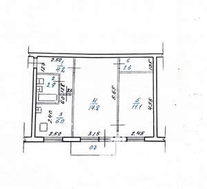 2-к квартира, вторичка, 45м2, 5/5 этаж