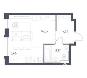 Студия квартира, вторичка, 29м2, 11/17 этаж