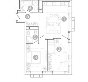 3-к квартира, вторичка, 64м2, 2/15 этаж
