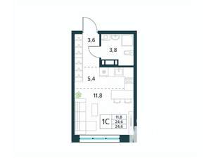 Студия квартира, вторичка, 25м2, 3/18 этаж