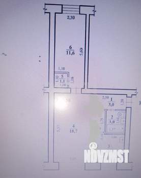 2-к квартира, вторичка, 43м2, 5/5 этаж