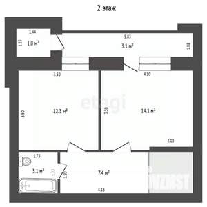 3-к квартира, вторичка, 79м2, 8/10 этаж