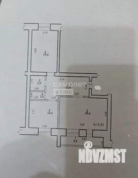 2-к квартира, вторичка, 62м2, 6/9 этаж