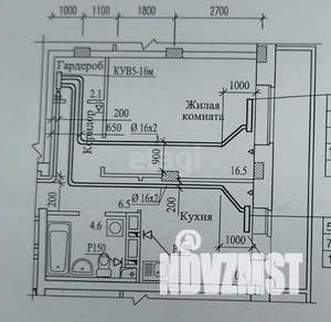 1-к квартира, вторичка, 40м2, 8/17 этаж
