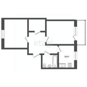 2-к квартира, вторичка, 41м2, 16/16 этаж