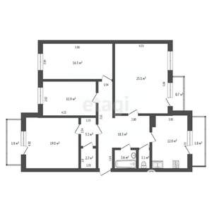 4-к квартира, вторичка, 112м2, 4/5 этаж