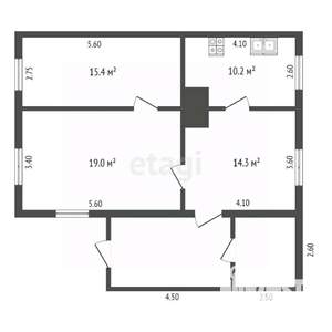 3-к квартира, вторичка, 45м2, 1/1 этаж