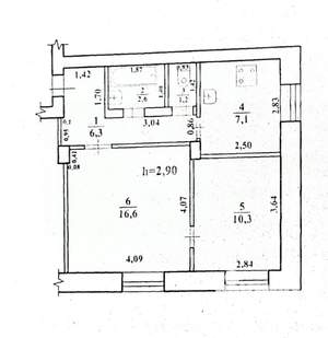 2-к квартира, вторичка, 44м2, 2/4 этаж