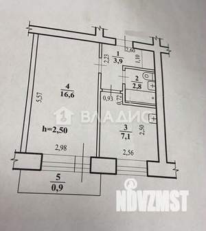 1-к квартира, вторичка, 31м2, 2/5 этаж