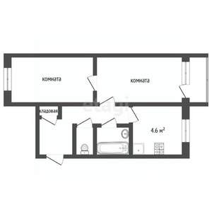 2-к квартира, вторичка, 44м2, 3/5 этаж