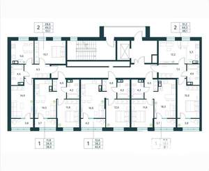 2-к квартира, вторичка, 48м2, 7/18 этаж
