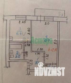 1-к квартира, вторичка, 29м2, 3/5 этаж