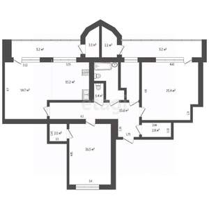 3-к квартира, вторичка, 94м2, 9/9 этаж